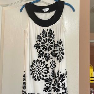 Black & white dress.